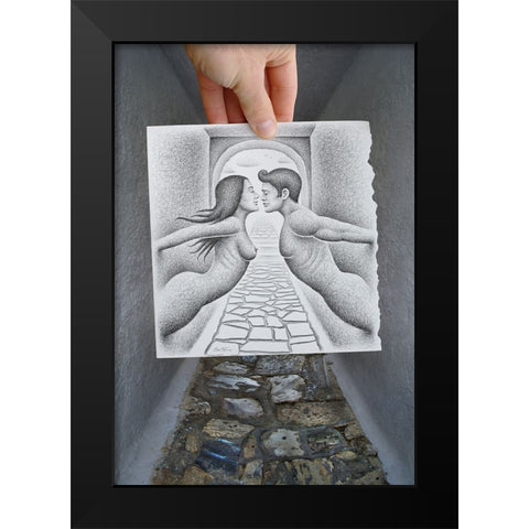 Pencil Vs Camera 43 - Loving Ghosts Black Modern Wood Framed Art Print by Heine, Ben