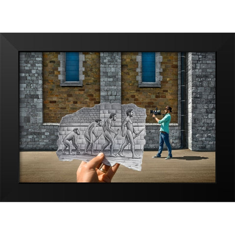 Pencil Vs Camera 55 - Evolution Black Modern Wood Framed Art Print by Heine, Ben
