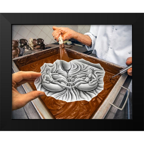 Pencil Vs Camera 81 - Love Games Black Modern Wood Framed Art Print by Heine, Ben