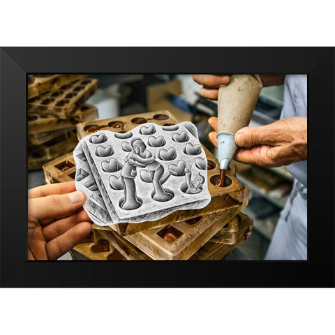 Pencil Vs Camera 82 - Surprise Black Modern Wood Framed Art Print by Heine, Ben