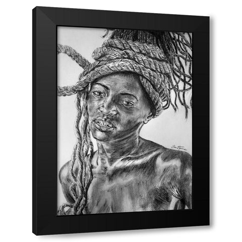 African Black Modern Wood Framed Art Print by Heine, Ben