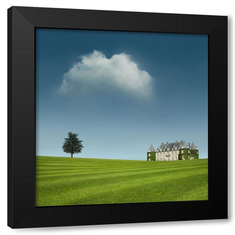 Chateau de la Hulpe Black Modern Wood Framed Art Print by Heine, Ben