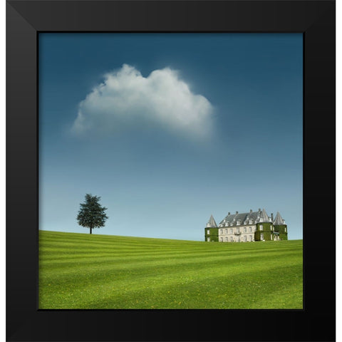 Chateau de la Hulpe Black Modern Wood Framed Art Print by Heine, Ben