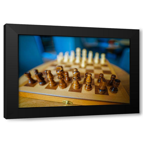 Chess Black Modern Wood Framed Art Print with Double Matting by Heine, Ben