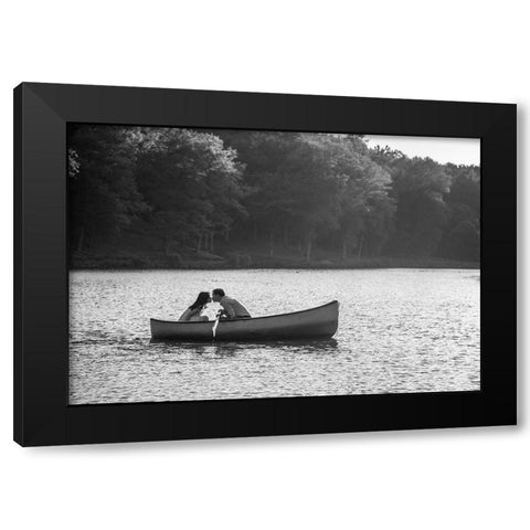 Boat Romance 3 Black Modern Wood Framed Art Print with Double Matting by Heine, Ben