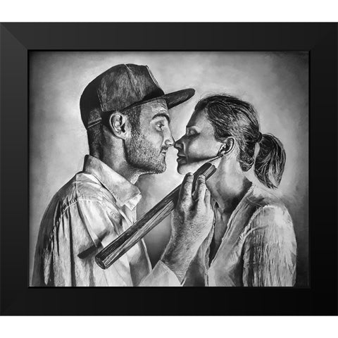 Drawing - Muse Black Modern Wood Framed Art Print by Heine, Ben