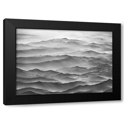 Ocean Mountains Black Modern Wood Framed Art Print by Heine, Ben