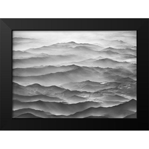 Ocean Mountains Black Modern Wood Framed Art Print by Heine, Ben