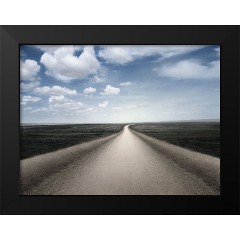 Goodbye Troubles Black Modern Wood Framed Art Print by Heine, Ben
