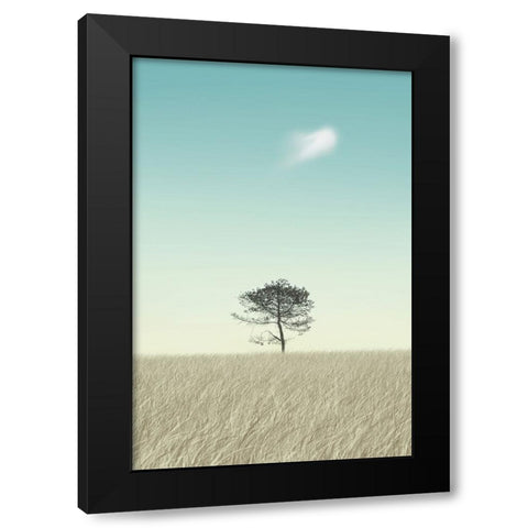 Lonely Black Modern Wood Framed Art Print with Double Matting by Heine, Ben