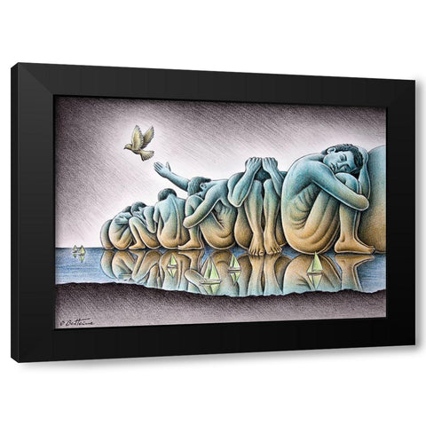 Los Gigantes Black Modern Wood Framed Art Print by Heine, Ben