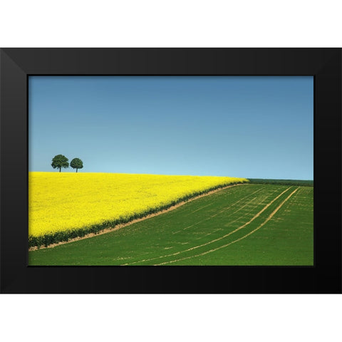 Love is Colorful Black Modern Wood Framed Art Print by Heine, Ben