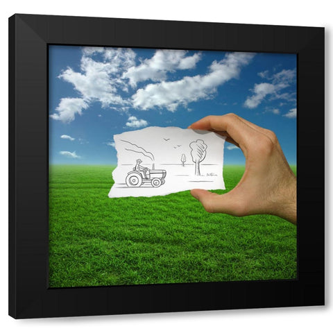 Pencil Vs Camera - 9 Black Modern Wood Framed Art Print by Heine, Ben