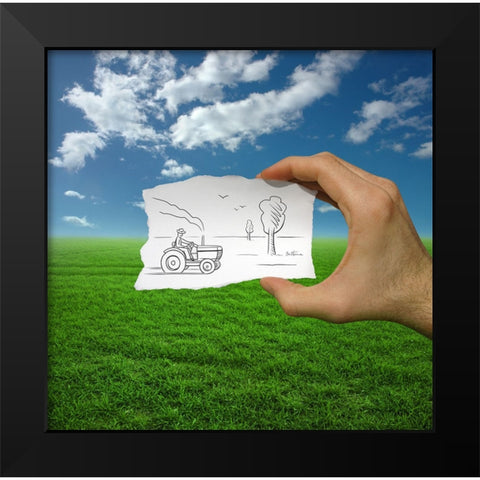 Pencil Vs Camera - 9 Black Modern Wood Framed Art Print by Heine, Ben