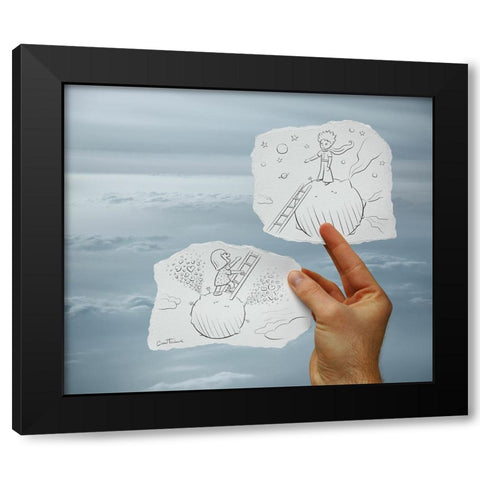 Pencil Vs Camera 23 Black Modern Wood Framed Art Print by Heine, Ben