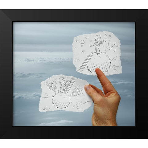 Pencil Vs Camera 23 Black Modern Wood Framed Art Print by Heine, Ben