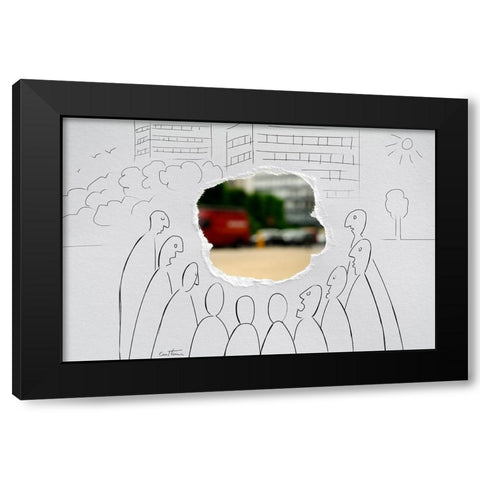 Pencil Vs Camera 28 Black Modern Wood Framed Art Print with Double Matting by Heine, Ben