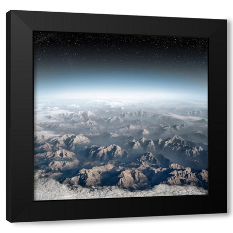 Planet Earth Black Modern Wood Framed Art Print by Heine, Ben