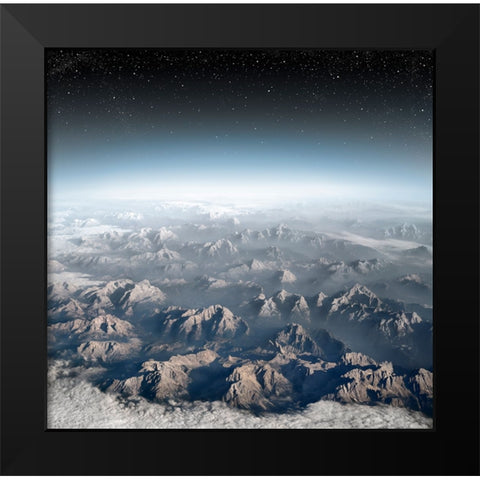 Planet Earth Black Modern Wood Framed Art Print by Heine, Ben