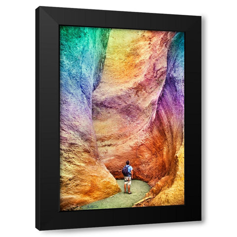 Rainbow Canyon Black Modern Wood Framed Art Print with Double Matting by Heine, Ben