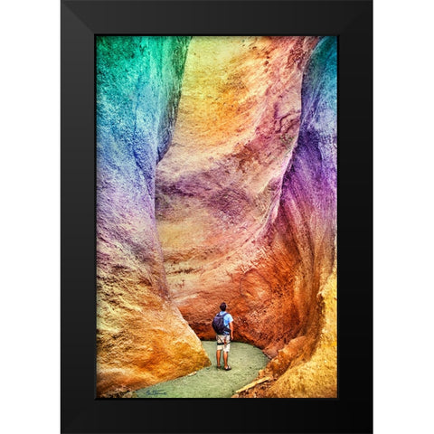Rainbow Canyon Black Modern Wood Framed Art Print by Heine, Ben