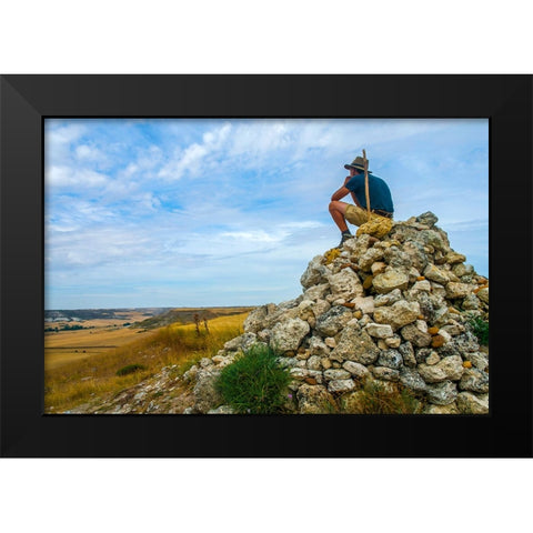 Santiago de Compostela pilgrimage - 83 Black Modern Wood Framed Art Print by Heine, Ben