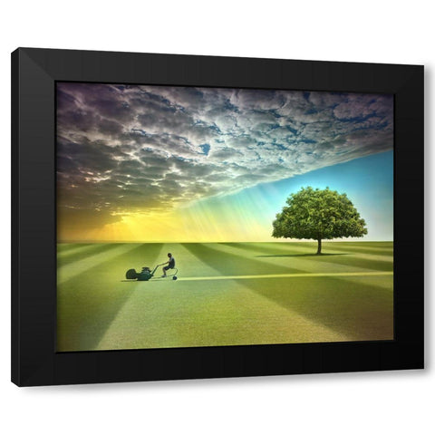 Summer Time Black Modern Wood Framed Art Print by Heine, Ben