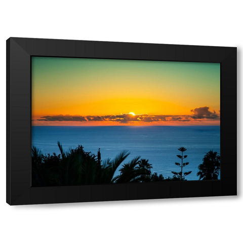 Sunset Tenerife Black Modern Wood Framed Art Print by Heine, Ben