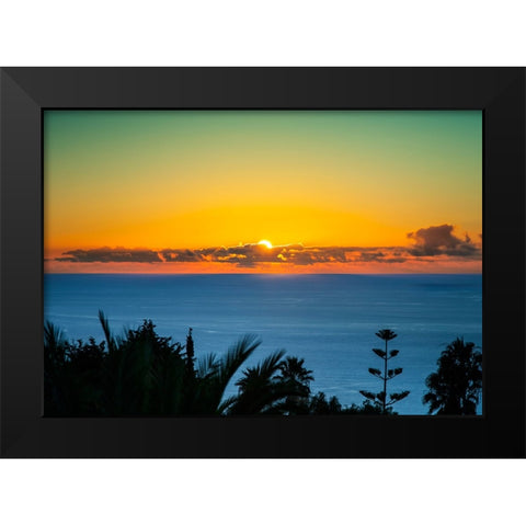 Sunset Tenerife Black Modern Wood Framed Art Print by Heine, Ben