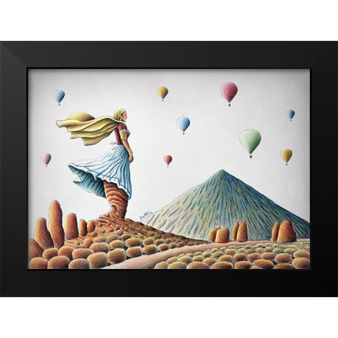 Teide Nomad Black Modern Wood Framed Art Print by Heine, Ben