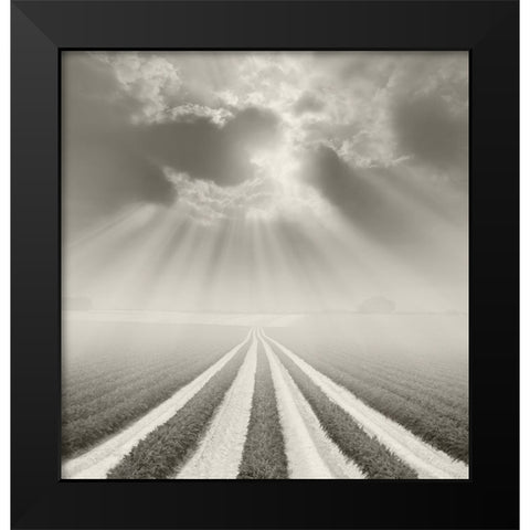 There is a God Somewhere Black Modern Wood Framed Art Print by Heine, Ben