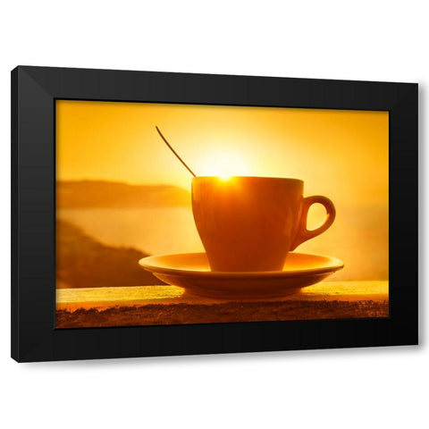 Wake Up Black Modern Wood Framed Art Print by Heine, Ben