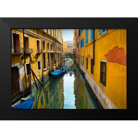 When Water Meets Color Black Modern Wood Framed Art Print by Heine, Ben