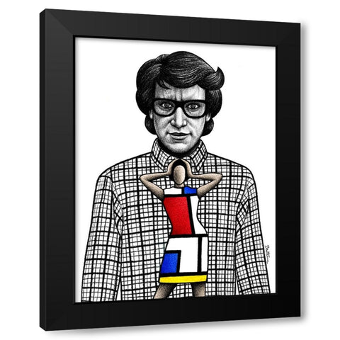 Yves Saint Laurent Black Modern Wood Framed Art Print with Double Matting by Heine, Ben