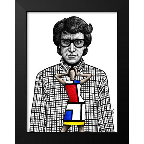Yves Saint Laurent Black Modern Wood Framed Art Print by Heine, Ben