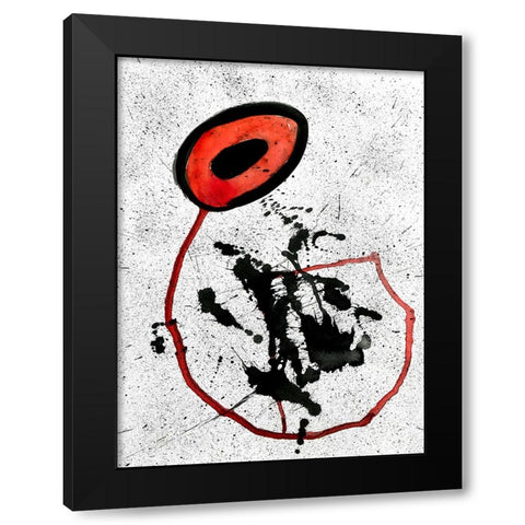 Abstract A Flower for You Black Modern Wood Framed Art Print by Heine, Ben