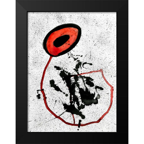Abstract A Flower for You Black Modern Wood Framed Art Print by Heine, Ben