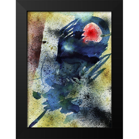 Abstract Big Bang Black Modern Wood Framed Art Print by Heine, Ben