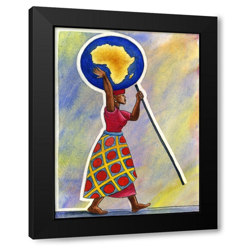 Africa Africa Black Modern Wood Framed Art Print by Heine, Ben