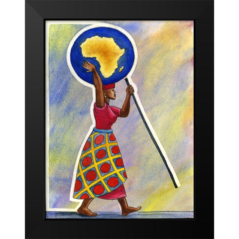 Africa Africa Black Modern Wood Framed Art Print by Heine, Ben