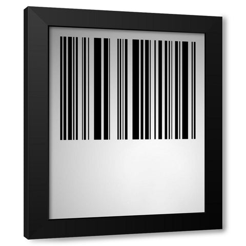 Bar code Black Modern Wood Framed Art Print with Double Matting by Heine, Ben