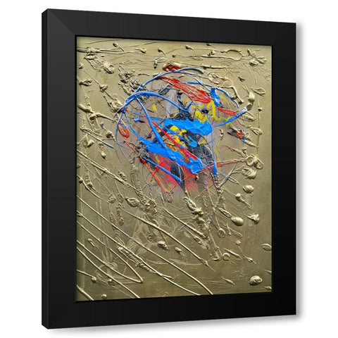 Blue Effusion Black Modern Wood Framed Art Print by Heine, Ben