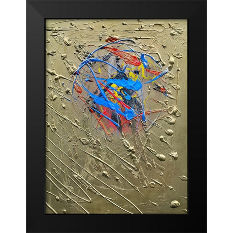 Blue Effusion Black Modern Wood Framed Art Print by Heine, Ben