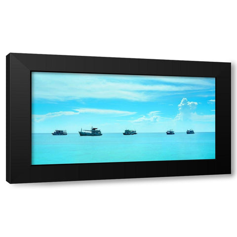 Cyan waterscape Thailand - 418 Black Modern Wood Framed Art Print by Heine, Ben