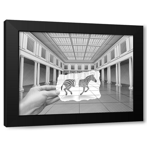 Drawing in a Drawing Black Modern Wood Framed Art Print with Double Matting by Heine, Ben