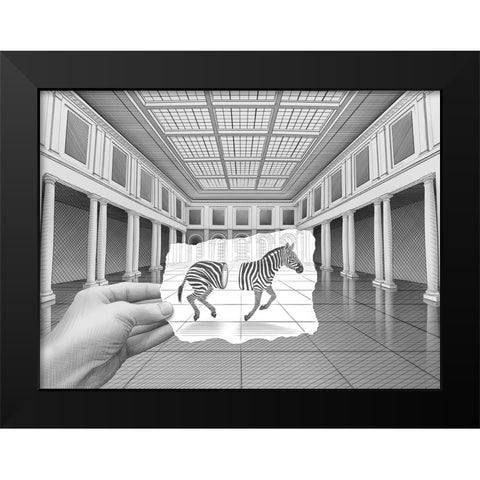 Drawing in a Drawing Black Modern Wood Framed Art Print by Heine, Ben