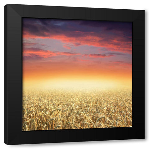Glowing Black Modern Wood Framed Art Print with Double Matting by Heine, Ben