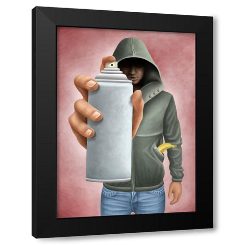 Graph Artist Black Modern Wood Framed Art Print with Double Matting by Heine, Ben