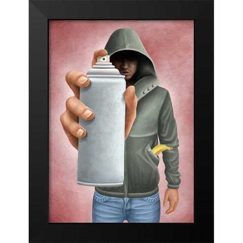 Graph Artist Black Modern Wood Framed Art Print by Heine, Ben