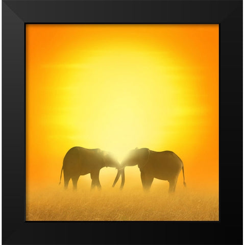 In Love Black Modern Wood Framed Art Print by Heine, Ben